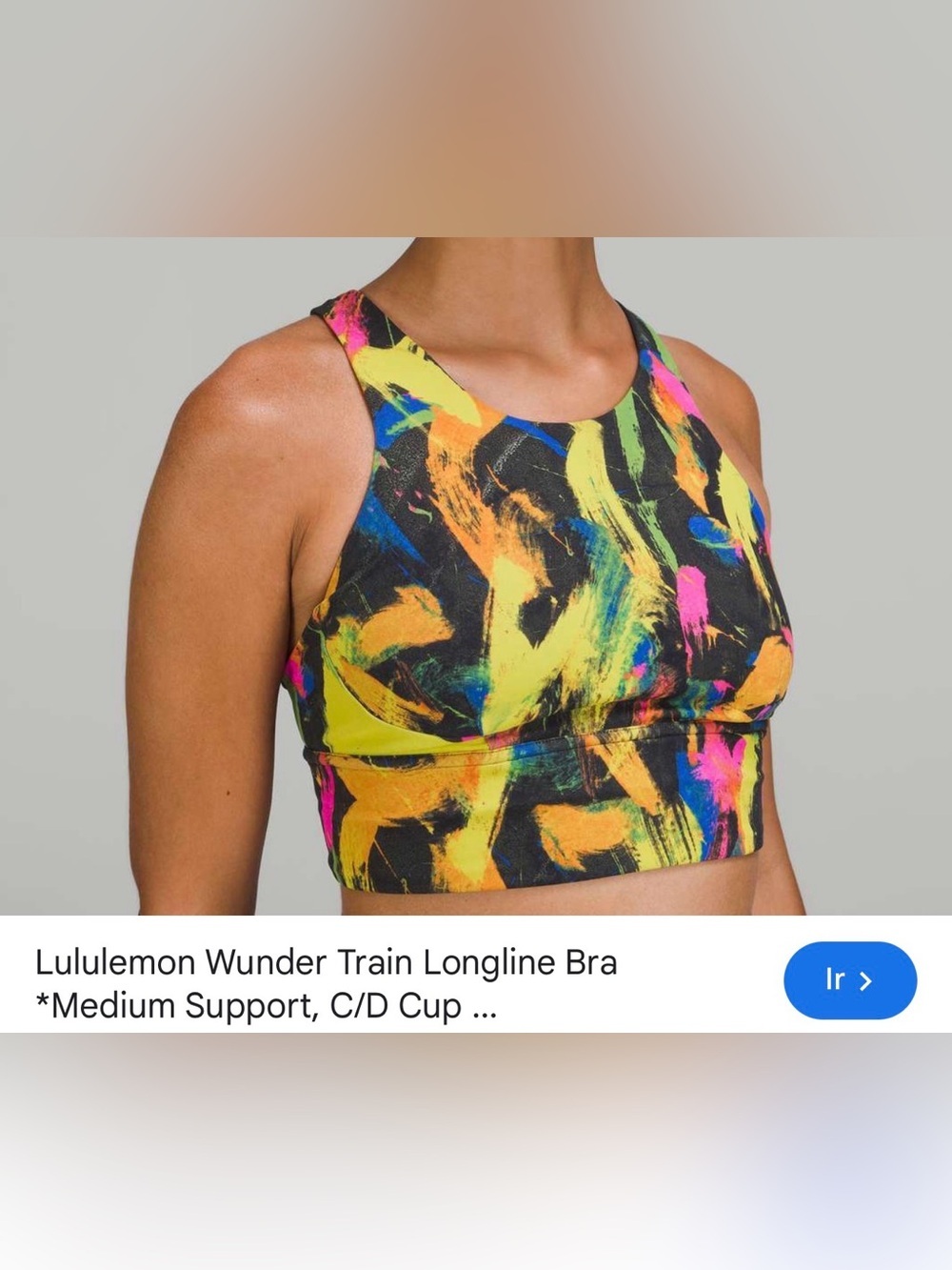 Lululemon Wunder train longline Bra medium support